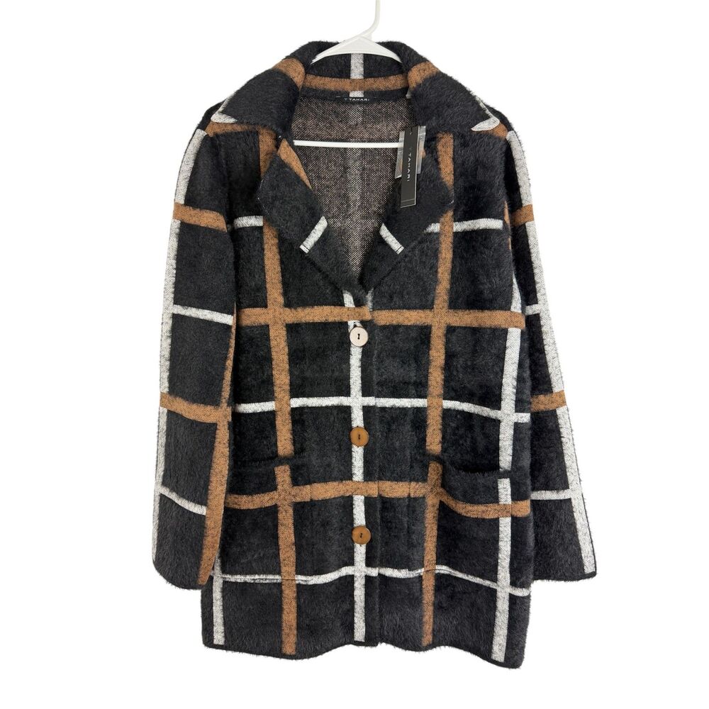 NWT T Tahari Womens Size Medium Black Jacket Coat New With Tags - Picture 3 of 10